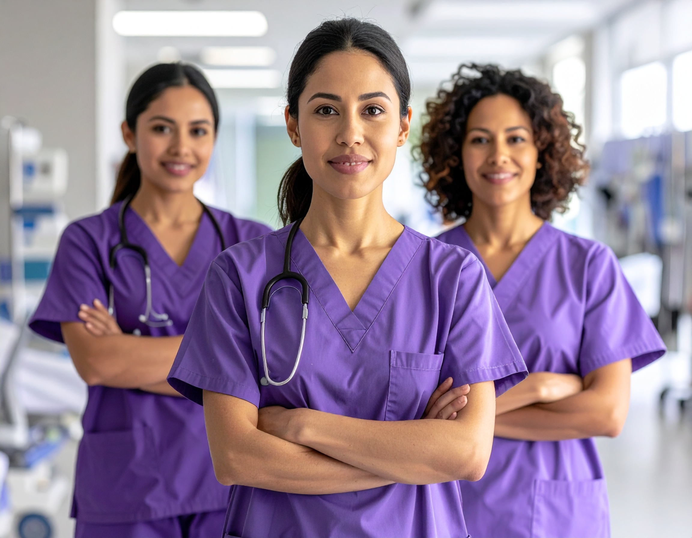 Nurse leader presenting to her team
